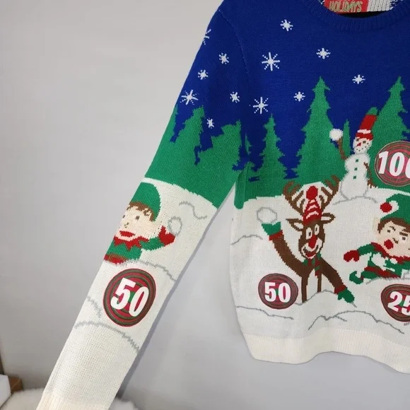 Interactive Happy Holidays Ugly Christmas
Sweater Medium - Picture 3 of 6